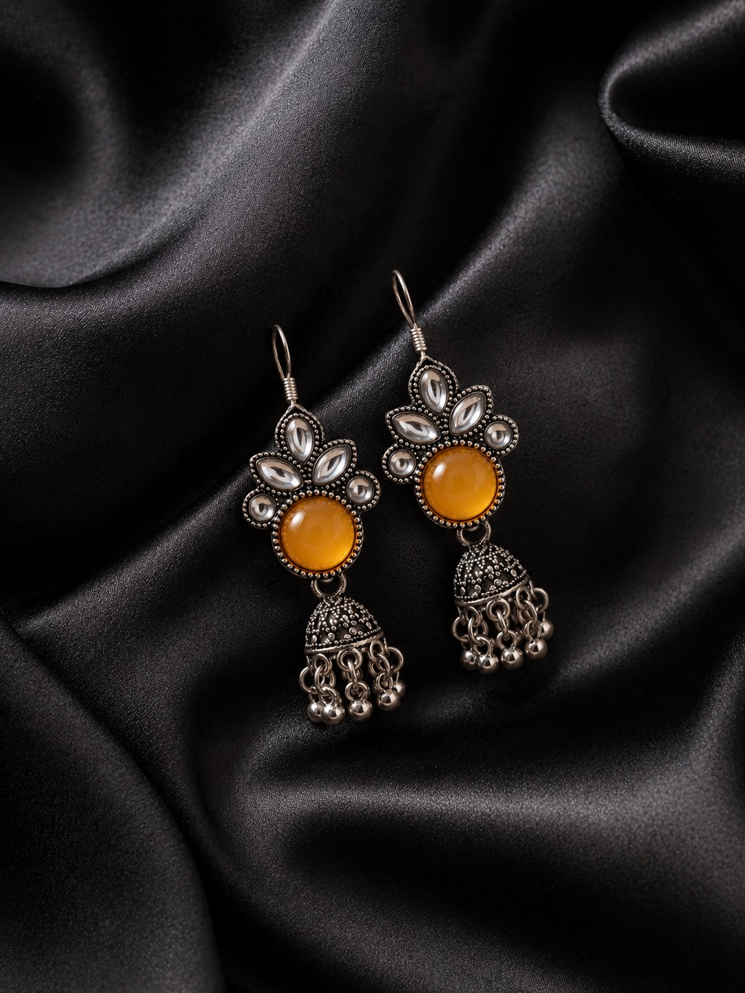 Amber Glow Jhumkas