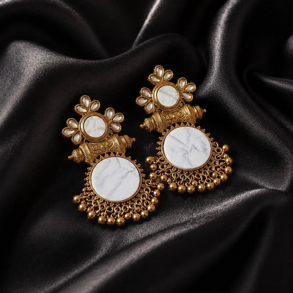Marble Charm Earrings