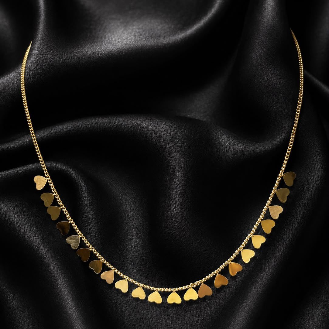 Golden Heart Charm Necklace
