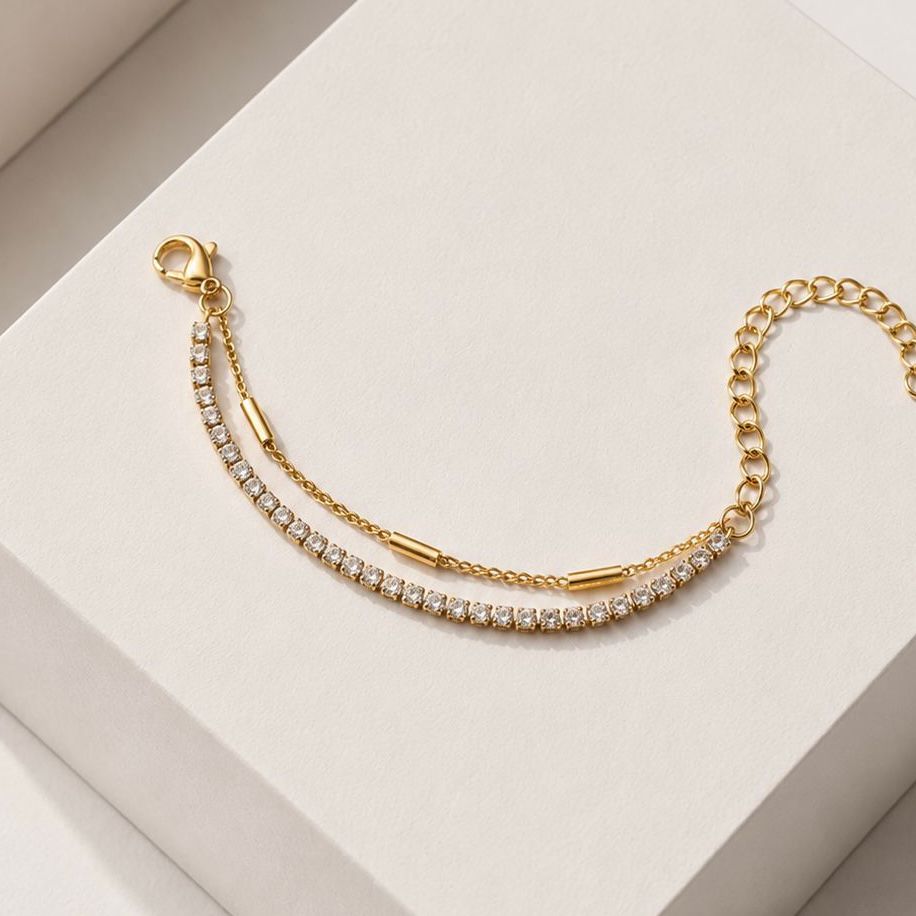 Dual Layer Crystal Bracelet
