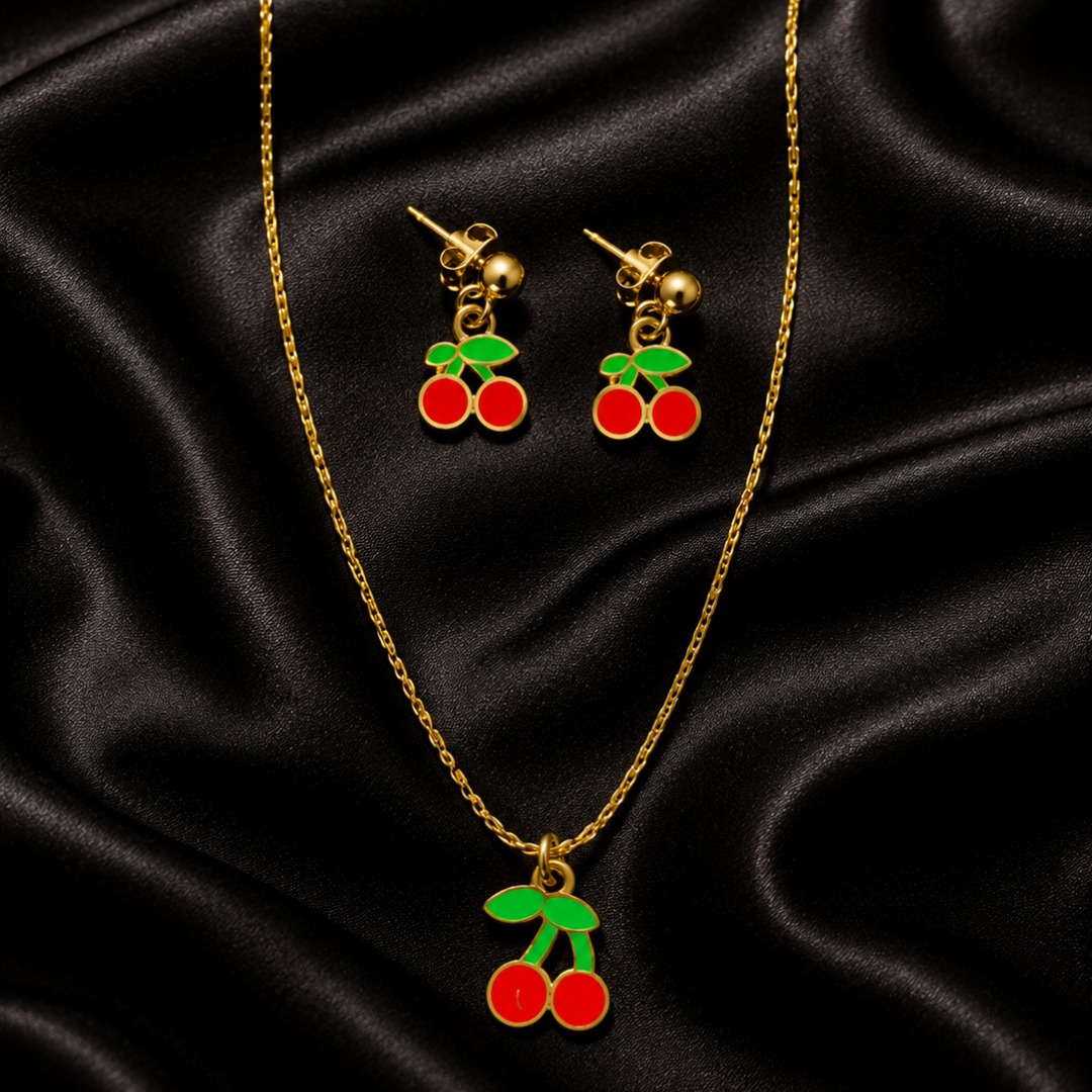 Cherry Charm Jewelry Set